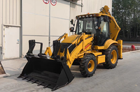338 Backhoe Loader 8.5 Ton 4WD dengan Mesin Diesel 75kW dan Bucket Loader 1.0m3