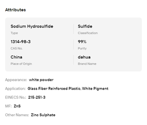 Sulfure de zinc ZnS en poudre CAS 1314-98-3, réactif analytique de haute pureté pour application sur matériau matriciel fluorescent - Product Image 6