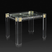 Table basse en acrylique durable et écologique haut de gamme, design moderne pour le salon