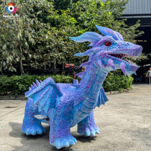 Dinosaurio Animatrónico <span class=keywords><strong>de</strong></span> Alta Simulación para Parques <span class=keywords><strong>de</strong></span> Diversiones Interiores/Exteriores, Scooter Eléctrico para Niños, Coche <span class=keywords><strong>de</strong></span> Dinosaurio Dragón en Venta - Product Image 1