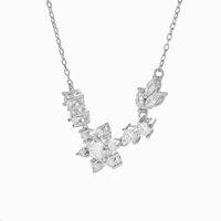 Haute Qualité Argent 925 Bijoux Accessoire 18K Or Blanc Platerd À La Mode Moissanite Pendentif pour Destin Bijoux