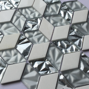 <span class=keywords><strong>Carreaux</strong></span> de mosaïque <span class=keywords><strong>hexagonaux</strong></span> brillants en verre 300x300mm pour salle de bain, salon, <span class=keywords><strong>parquet</strong></span> européen, plus de 5 ans - Product Image 1
