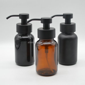 Vente en gros de flacons distributeurs de <span class=keywords><strong>savon</strong></span> moussant en verre ambré de 250 ml, avec pompe en métal - Product Image 6