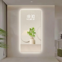 Peinture décorative personnalisable en porcelaine de cristal de luxe Art déco moderne avec horloge numérique électronique à LED suspendue