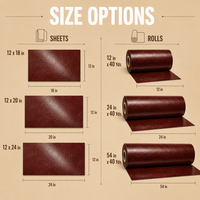 Feuilles de similicuir laserable brillant marron-noir 12x24 pouces pour sous-verres, patchs, étiquettes, badges et porte-documents