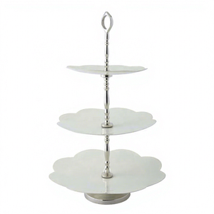 Support à gâteau à 3 niveaux pour décoration de mariage avec poignée, design unique, pour restaurant, décoration de service de gâteaux - Product Image 1