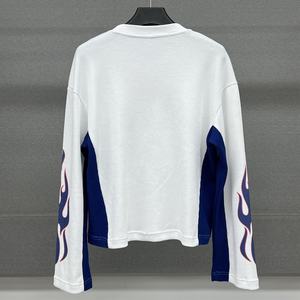 Camiseta Térmica de Waffle al por Mayor con Bordado, Hombro Caído, Oversize, Estampado Puff Personalizado, Manga Larga y Corte Cuadrado - Product Image 2