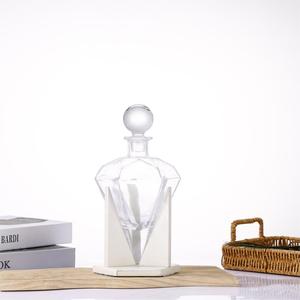 Customized Transparent <strong>Special</strong> Shaped Empty Bottle, Suitable for Brandy, <strong>Gin</strong>, Rum, Vodka, Tequila, with Glass Stopper - Product Image 1