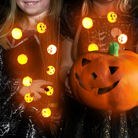 Collier citrouille géant à 9 LED, bijoux lumineux pour Halloween avec modes de clignotement rapide et lent pour fête costumée