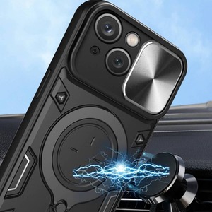 Scivolo antiurto presta magnetico rigido TPU PC armatura custodia posteriore per <span class=keywords><strong>Iphone</strong></span> 16 15 Pro 14 Plus 16e - Product Image 5
