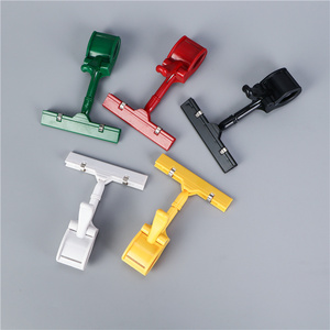 Clips de présentation en plastique transparent pour étiquettes POP, supports de prix, porte-enseignes pour les magasins de détail, 70x39 mm, blanc, pratiques - Product Image 5