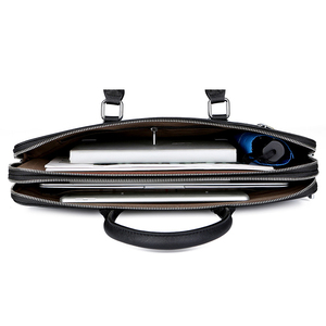 Maletín <span class=keywords><strong>de</strong></span> Negocios <span class=keywords><strong>de</strong></span> Alta Calidad, Impermeable, <span class=keywords><strong>de</strong></span> Cuero PU, para Oficiales y <span class=keywords><strong>Abogados</strong></span>, con Dos Bolsillos <span class=keywords><strong>Principales</strong></span>, Bandolera, para Portátil - Product Image 4