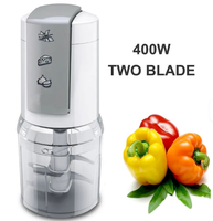 Hachoir Électrique à Aliments Secs 400W, Nouveau Design, Mini Bol en Plastique de Qualité Alimentaire pour Appareils de Cuisine