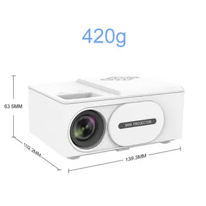 TY60 led mini projektör ev sineması için 800x480p piksel desteği 1080p usb ses video mini beamer
