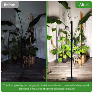 โคมไฟแอลอีดีปลูกต้นไม้ในบ้านเกรดมืออาชีพโคมไฟตั้งพื้นสูง56นิ้วพร้อมบานเต็มที่ปรับความสูงได้ - Product Image 3