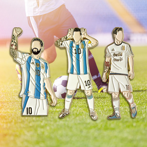 Pin de Solapa Personalizado de Esmalte Suave para Jugador de Fútbol, Copa Mundial, Pose de Celebración, Coleccionable para Fanáticos de Clubes de Fútbol, Fabricante de Souvenirs - Product Image 5