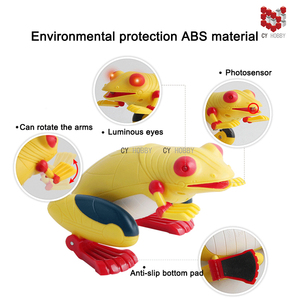 Juguete de marionetas de rana eléctrica con control remoto, características de ojos brillantes y sígueme para trucos - Product Image 2