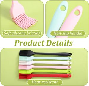 Pinceau de cuisine en silicone de qualité alimentaire résistant à la chaleur pour huile, beurre, sauce, barbecue, pâtisserie, outils de cuisine - Product Image 3