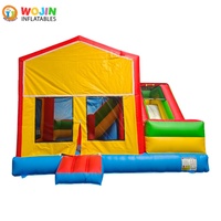 Château gonflable avec bannière amovible et Velcro détachable, maison de saut à thème pour la location événementielle polyvalente