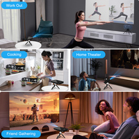 Projecteur DLP P09-II avec batterie intégrée, 4K, WiFi 5G, écran tactile, portable, poche, 120 pouces, camping, voyage, soirée cinéma en plein air
