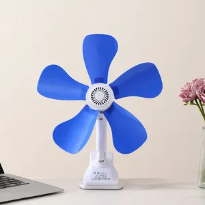 Student Dormitory Silent Soft Electric Fan House Five-Leaf Mini Air Cooler Electric Clip Fan