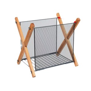 Estante para discos de madera, soporte de madera maciza con malla para almacenamiento de revistas y libros, diseño retro - Product Image 5