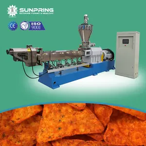 SunPring doritos玉米片生产线doritos炸薯条机全自动油炸玉米饼机