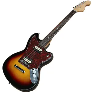 Shijie elektro gitar tütün Sunburst elektro gitar krom donanım, kırmızı inci Pickguard,HH manyetikler