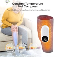 Masseur de jambes portable à pression d'air pour soulager la douleur, compression du mollet avec chaleur