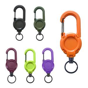 Boucle rétractable en plastique en forme de U, facile à tirer, avec rainures double face, logo imprimable, 6 couleurs, anti-perte et antivol - Product Image 1