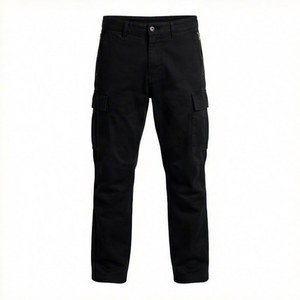 Pantalones Cargo DENMIN APPARELS Negros para Hombre, Ecológicos, Resistentes al Viento, Ligeros, de Algodón y Spandex, Corte Recto, con Múltiples Bolsillos - Product Image 1