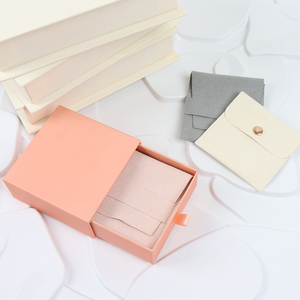 Wholesale Custom Luxury <b>Small</b> Drawer Slide Pull Out Paper Necklace Ring Earring <b>Gift</b> Packaging Jewelry <b>Box</b> with Pouch - Product Image 5