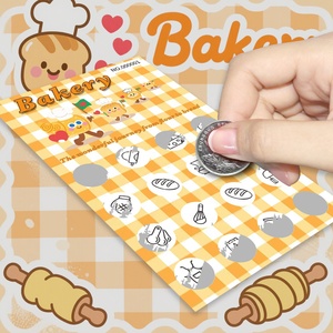 Phim hoạt hình vé cào tùy chỉnh 16 khu vực cào yếu tố thực phẩm cào khớp với 4 biểu tượng giống hệt nhau để giành chiến thắng - Product Image 6