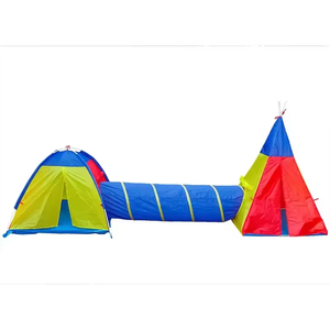 Tienda de Campaña Infantil Unisex con Forma de Castillo y Túnel, Juguete Deportivo Suave de <span class=keywords><strong>Tela</strong></span> de Poliéster para Exteriores, Casa de Juegos para <span class=keywords><strong>Niños</strong></span> - Product Image 5