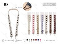 Cinghia per borsa in tessuto con fibbia argentata, materiale in filo per borse M122001 - Product Image 1