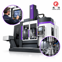 Mesin Bubut CNC Tugas Berat dengan Meja Putar, Chuck Rahang, Spindle, Konveyor Serpihan, dan Kontrol CNC
