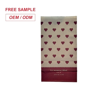 Sac en papier kraft blanc à fond carré avec impression personnalisée pour restaurant, boulangerie, pharmacie, collation, sac d'emballage en papier à emporter - Product Image 1
