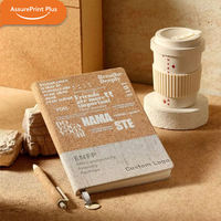 Carnet A5 à couverture rigide en grains de café recyclés, coffret cadeau, 100 feuilles, journal personnalisé avec logo, stylo, tasse à café, cadeau d'affaires