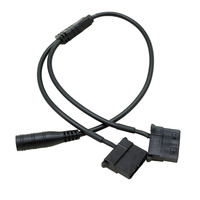 Cable de ventilador para caja de ordenador de cobre sin oxígeno de 4 pines DC5521, adaptador de corriente de 12V, cable de extensión de uno a dos