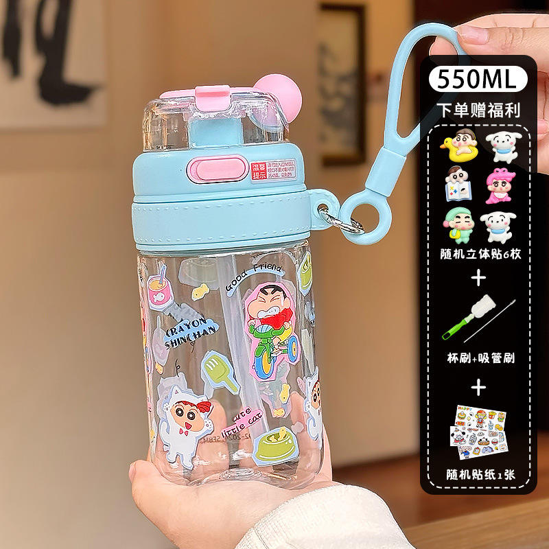สติกเกอร์ซิลิโคนอ่อนนุ่มสีฟ้า Crayon Shin-chan จำนวน 6 ชิ้น เหมาะสำหรับทำความสะอาดเครื่องมือ