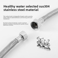 Tuyau d'arrivée d'eau ondulé tressé en acier inoxydable Branz pour évier de cuisine, tube intérieur en caoutchouc EPDM, flexible à filetage simple