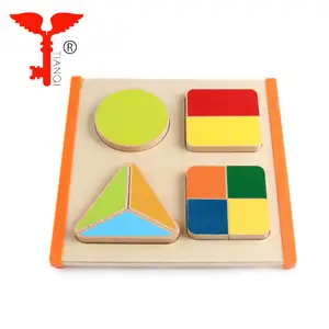 Giocattolo geometrico educativo puzzle di forma in legno per blocchi cognitivi per bambini