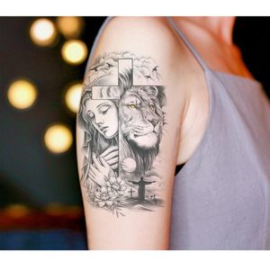 Tatuaggi Temporanei con Stampa Personalizzata, Tribù di Leoni, Drago Nero, Colore Normale, Adesivi per Corpo e Braccia, Arte Corporea Temporanea - Product Image 5