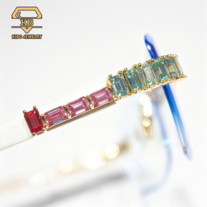 Trắng sừng trâu không có vành 23ctw màu Baguette moissanite Shades Mens vvs moissanite Kính mát kính - Product Image 3