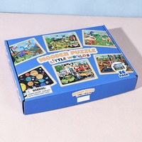 Boîtes d'expédition personnalisées en carton ondulé pliables pour puzzles éducatifs en bois pour enfants, avec impression CMYK, certifiées FSC, ISO45001 et RoHS