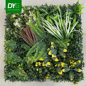 Panneau mural végétal artificiel <span class=keywords><strong>tropical</strong></span> pour extérieur et intérieur avec arbustes et herbe, en matériau PE écologique - Product Image 6