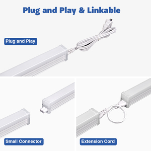 Nhà bếp truy cập tủ quần áo <span class=keywords><strong>LED</strong></span> dưới tủ chiếu sáng 60cm 2ft 7W 110V 3cct Dimmable có thể kết nối <span class=keywords><strong>Led</strong></span> tuyến tính Closet đèn với chúng tôi cắm - Product Image 3