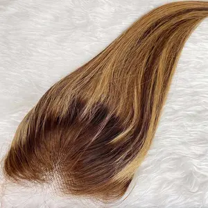 12A Highlight #4 und #27 Virgin Brazilian Cuticle Aligned Human Hair Bundles Verlängerung schuss mit 5*5 Super Thin HD Lace Closure