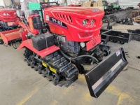 Tracteur à chenilles multifonctionnel en caoutchouc : Tracteur agricole à chenilles pour rizières et terres arides