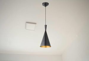 Luxury Nordic Black Metal Pendant <b>Light</b> Modern Cone Hanging Lamp for Dining Table <b>Kitchen</b> Island Bedroom Lighting - Product Image 4